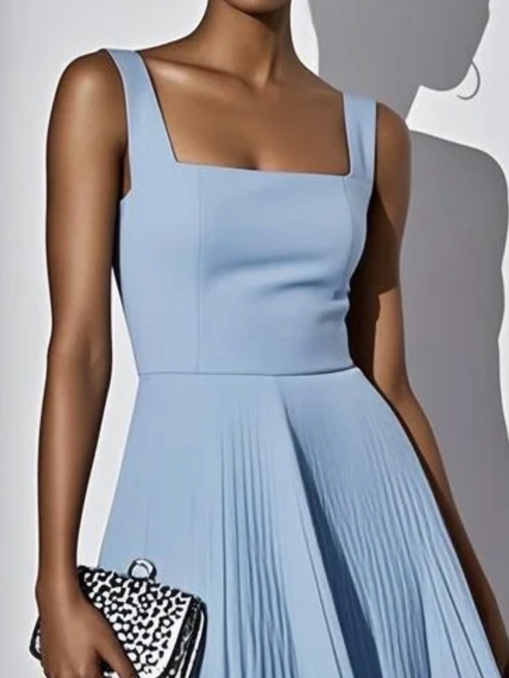 Women's Ombre Light to Navy Blue Pleated Maxi Dress #355 - Picture 8 of 12